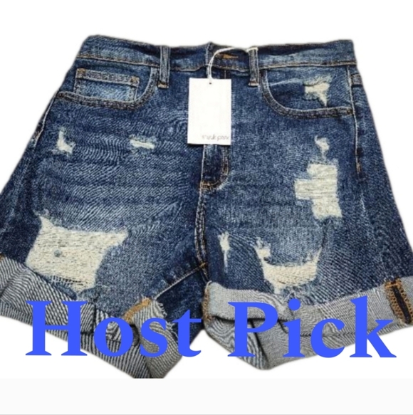 Sneak Peek Pants - Sneak Peek ladies HighRise Demin shorts